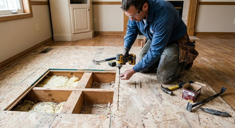 Plywood Subfloor Repair in Kansas City, KS