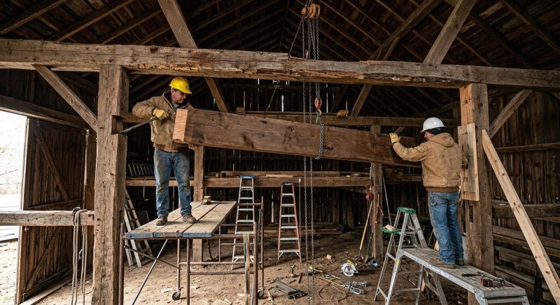 Barn Beam Replacement in Wilmington, NC