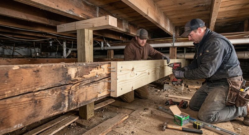 Basement Joist Repair in Kansas City, KS