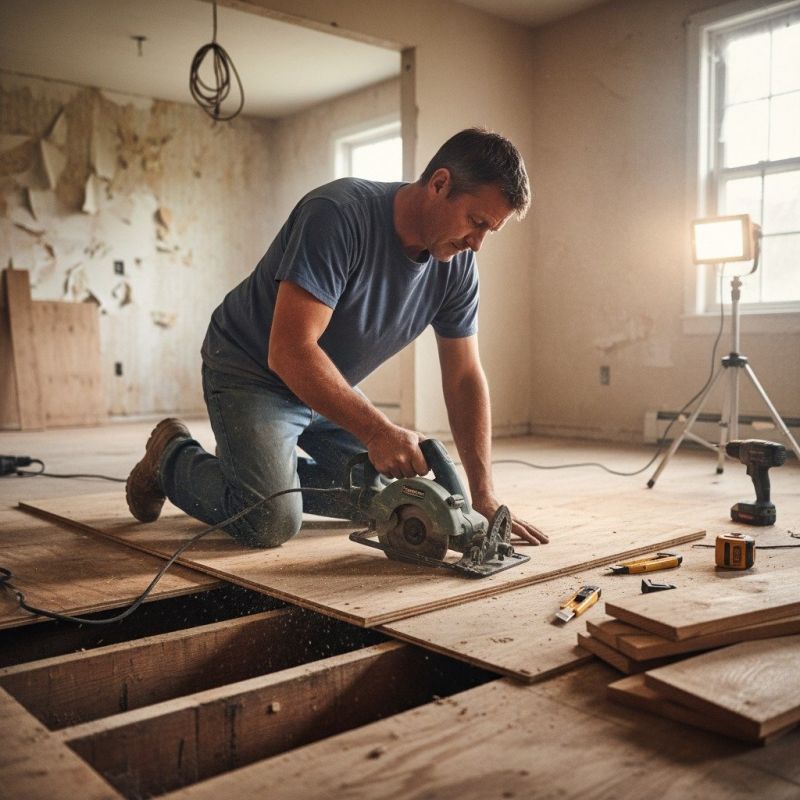 Plywood Subfloor Repair in Conroe, TX
