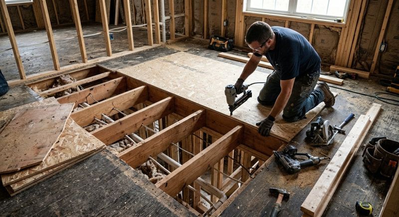 Plywood Subfloor Repair in Wilmington, NC