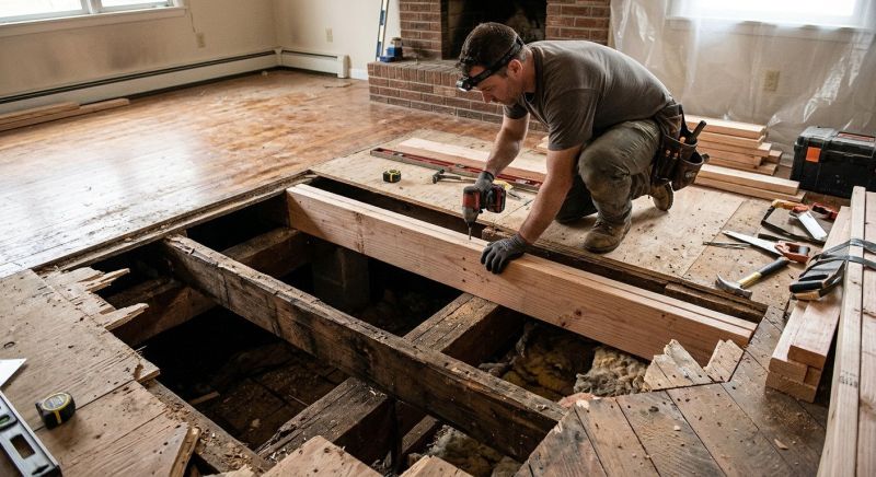 Squeaky Wood Floor Repair in Conroe, TX